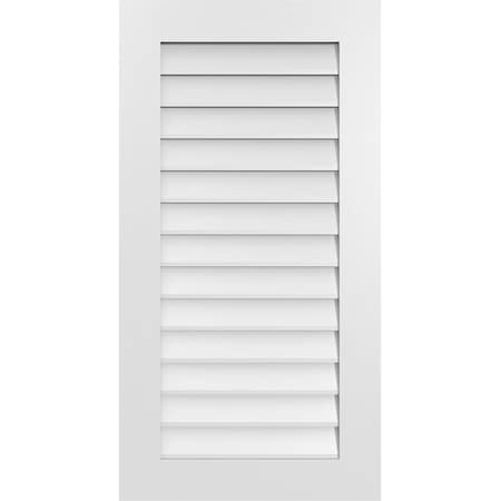 Ekena Millwork Vertical Surface Mount PVC Gable Vent: Non-Functional, w/ 3-1/2"W x 1"P Standard Frame, 22"W x 42"H GVPVE22X4201SN